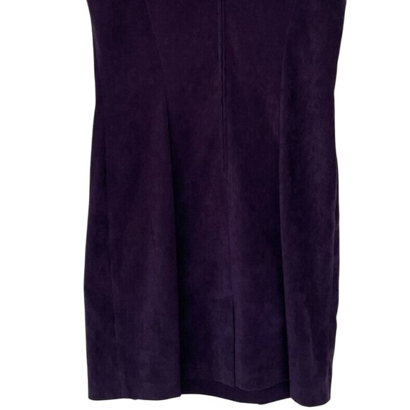 BE SMART PURPLE FAUX SUEDE SLEEVELESS DRESS SMALL? MEDIUM?-EXCELLENT! - Picture 8 of 10